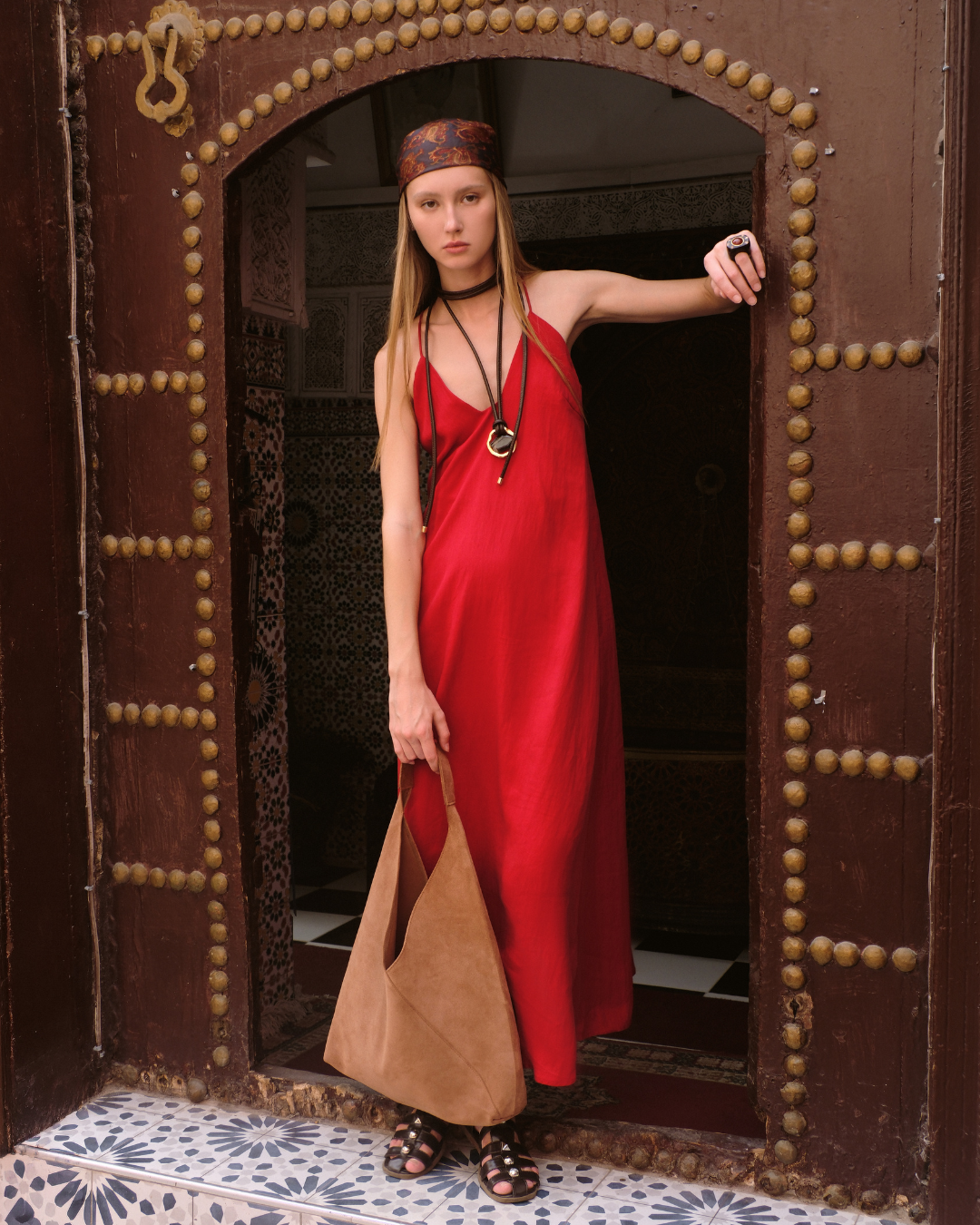 Boho Bag Suede Caramelo - Imagen 3
