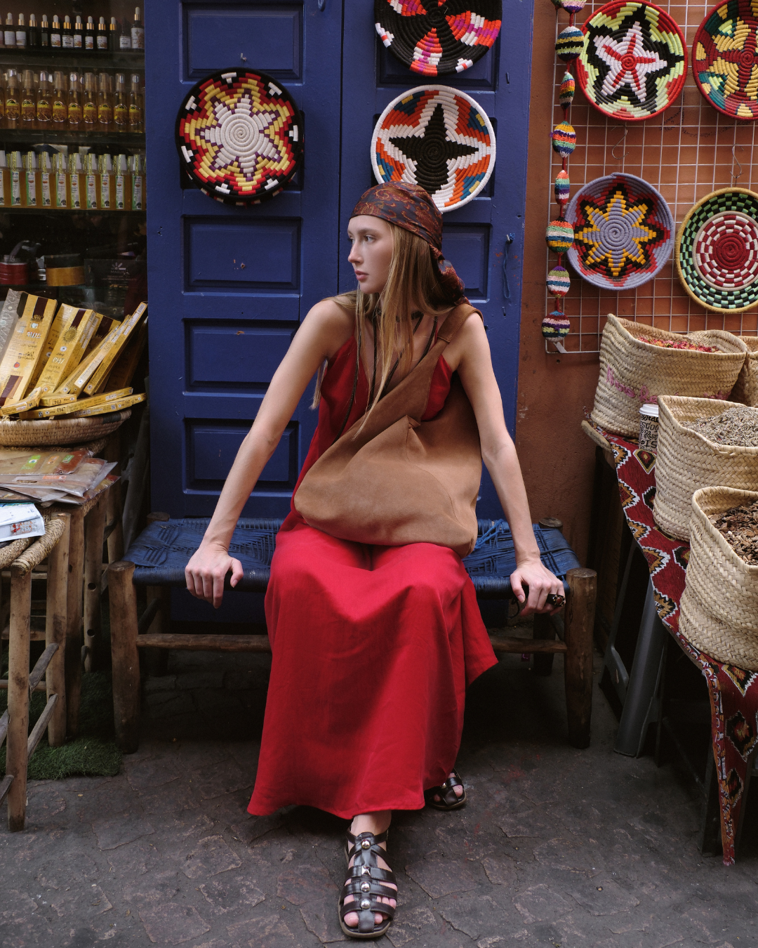 Boho Bag Suede Caramelo - Imagen 4